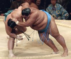 Musashimaru suffers 1st loss in Kyushu sumo